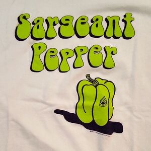 "Sargeant Pepper" T-shirt, Large, White, New